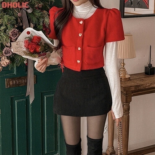 コーデュロイハイウエストミニスカートパンツ