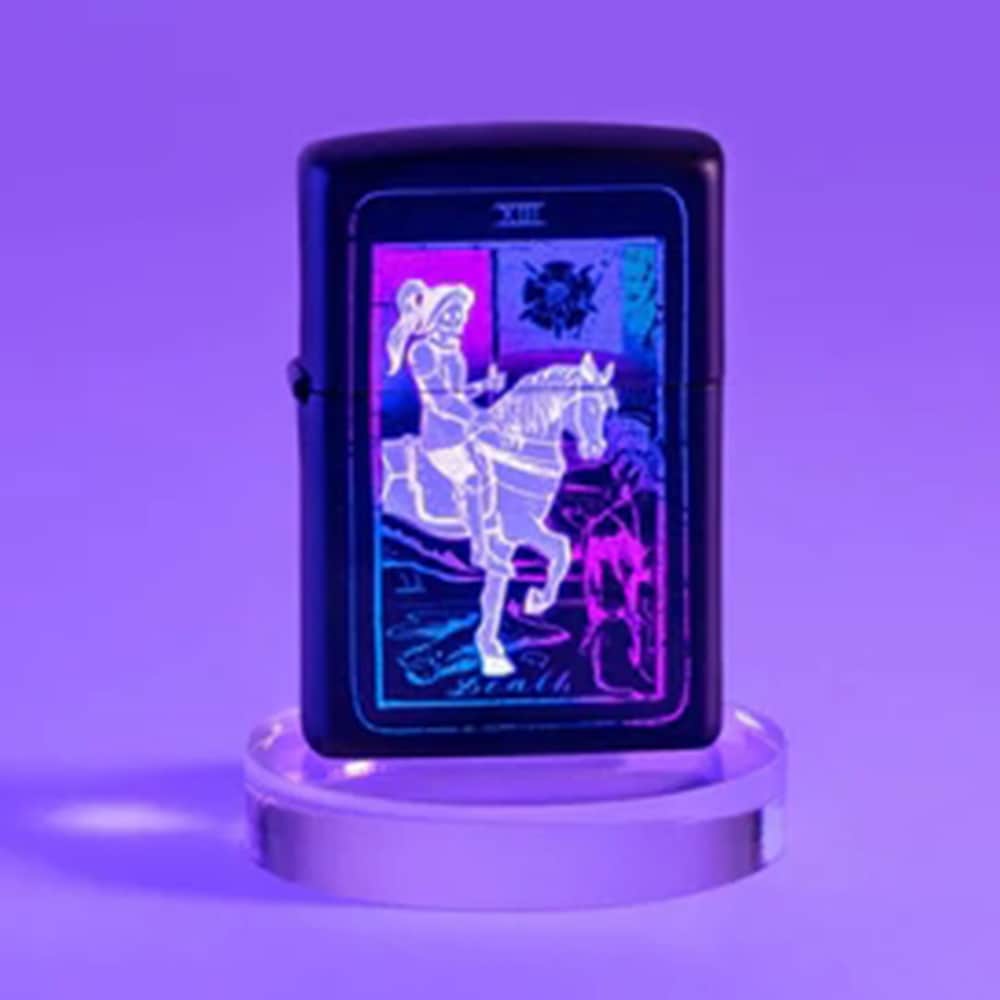 Zippo ジッポーライター おしゃれ デコレギュラー 北米シリーズ 49698 BL Black Light Tarot Card 夜光