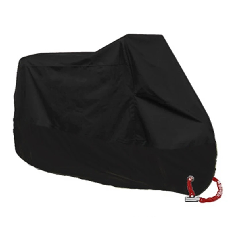 ユニバーサルモーターサイクルカバー 防水 防塵 屋外用UV保護 自転車用レインカバー mから4xl 2XL for 2101-2200mm 001 Black
