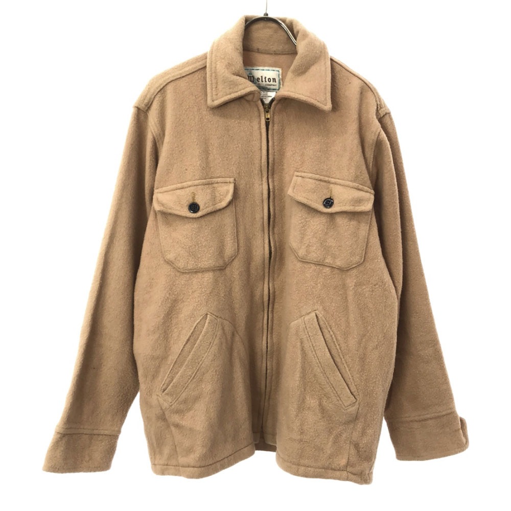 メルトン 80s USA製 ヴィンテージ ジップジャケット S ブラウン melton メンズ