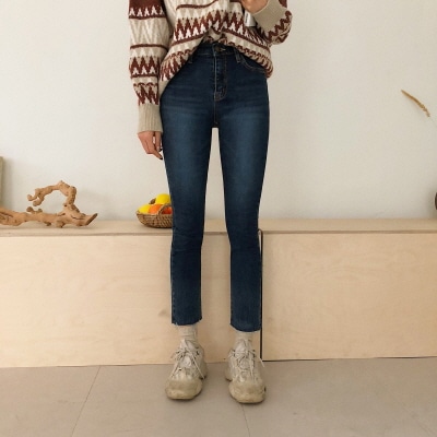 2018大人気新作韓国ファッション2PER伸縮性の良いスリムスキニーストレートカッティングパンツ髙品質送料無料おしゃれなシルエットのファッションコーデー提案