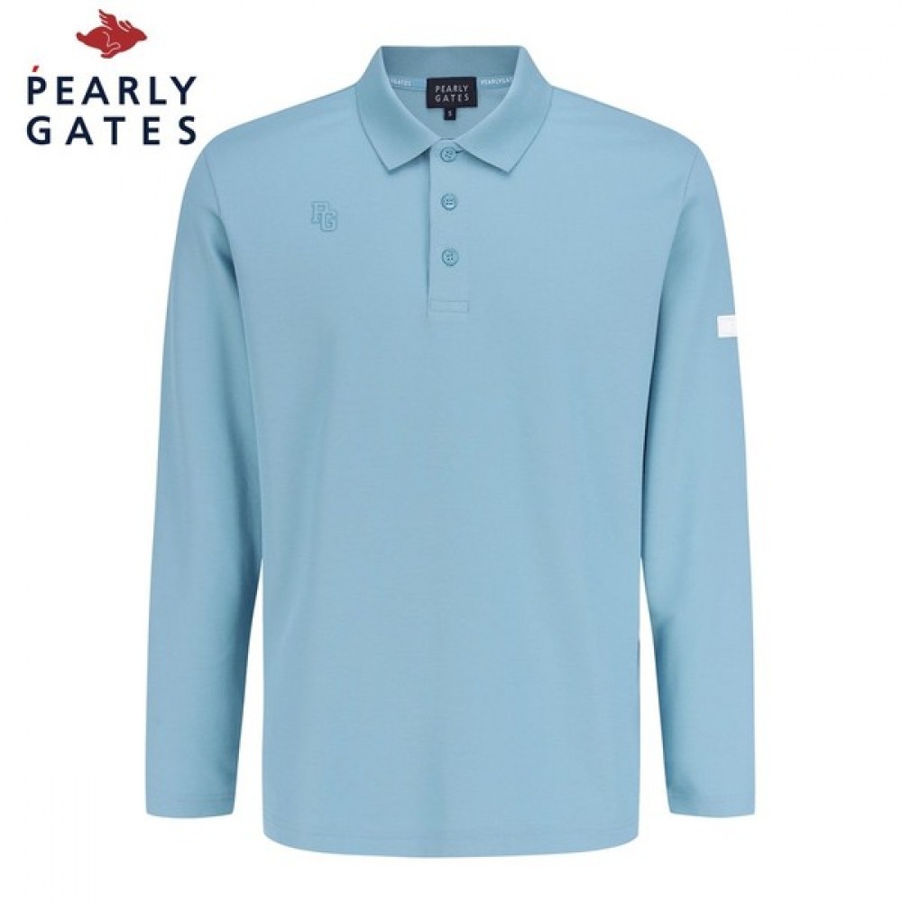 (パリゲイツ) メンズバックロゴプリント無地ポロシャツ