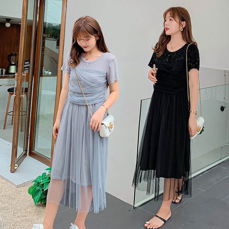 ワンピース 大きいサイズ 半袖 春夏 韓国 妊婦 マタニティ ゆったり きれいめ 3l 4xl 5l