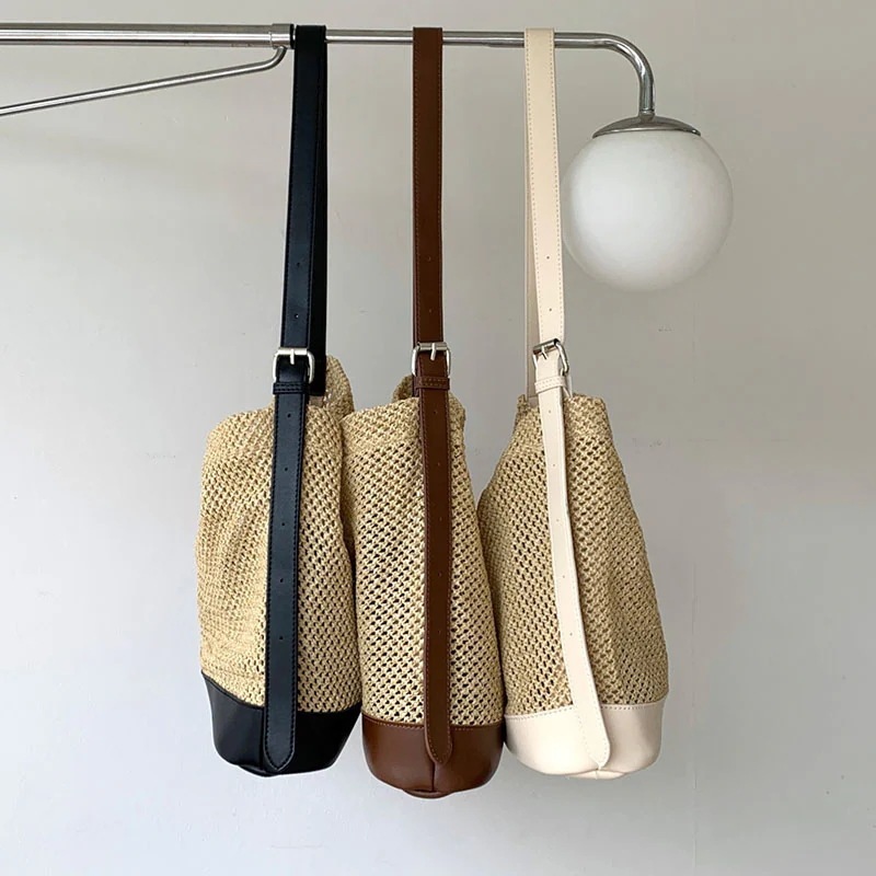 トートバッグ かごバッグ レディース おしゃれ 2way 肩掛け かわいい ポーチ付き 大容量 斜め掛けバッグ おしゃれ ハンドバッグ 軽量 A4 大人 カジュアル 通勤 通学 韓国ファッション