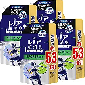 [ケース販売] [大容量] レノア 超消臭1WEEK 柔軟剤 SPORTSデオX フレッシュシトラス