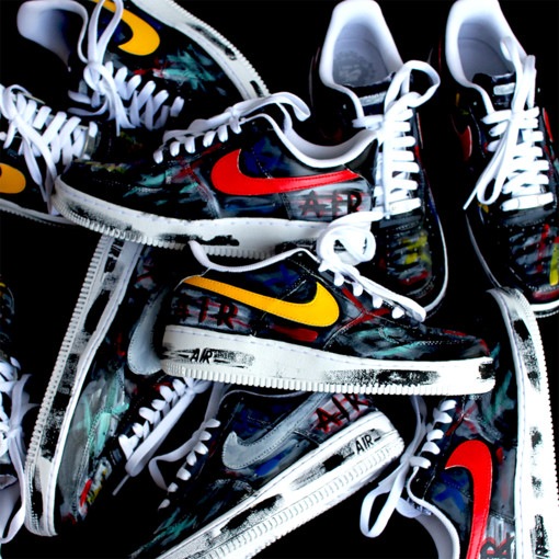 NIKE Air Force1 Graffiti painting カスタム男女兼用シューズ