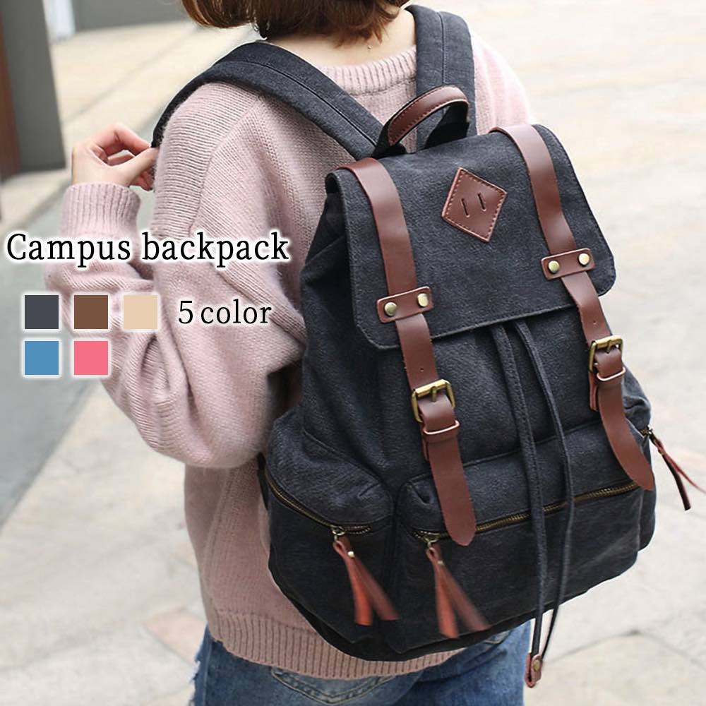 リュック レディース キャンパスリュック 小さめ 春 アウトドア パソコン おしゃれ 大きめ 黒 防水 黒 PC ノートPC 冬 3WAY 撥水 カバン かわいい 軽い 大容量 2WAY 通勤用 通勤