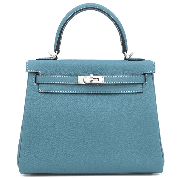 エルメス HERMES 2WAYバッグ ケリー25 内縫い トゴ ニューブルージーン シルバー金具 青 ショルダー B刻印（2023年製） 【保存袋】【中古】