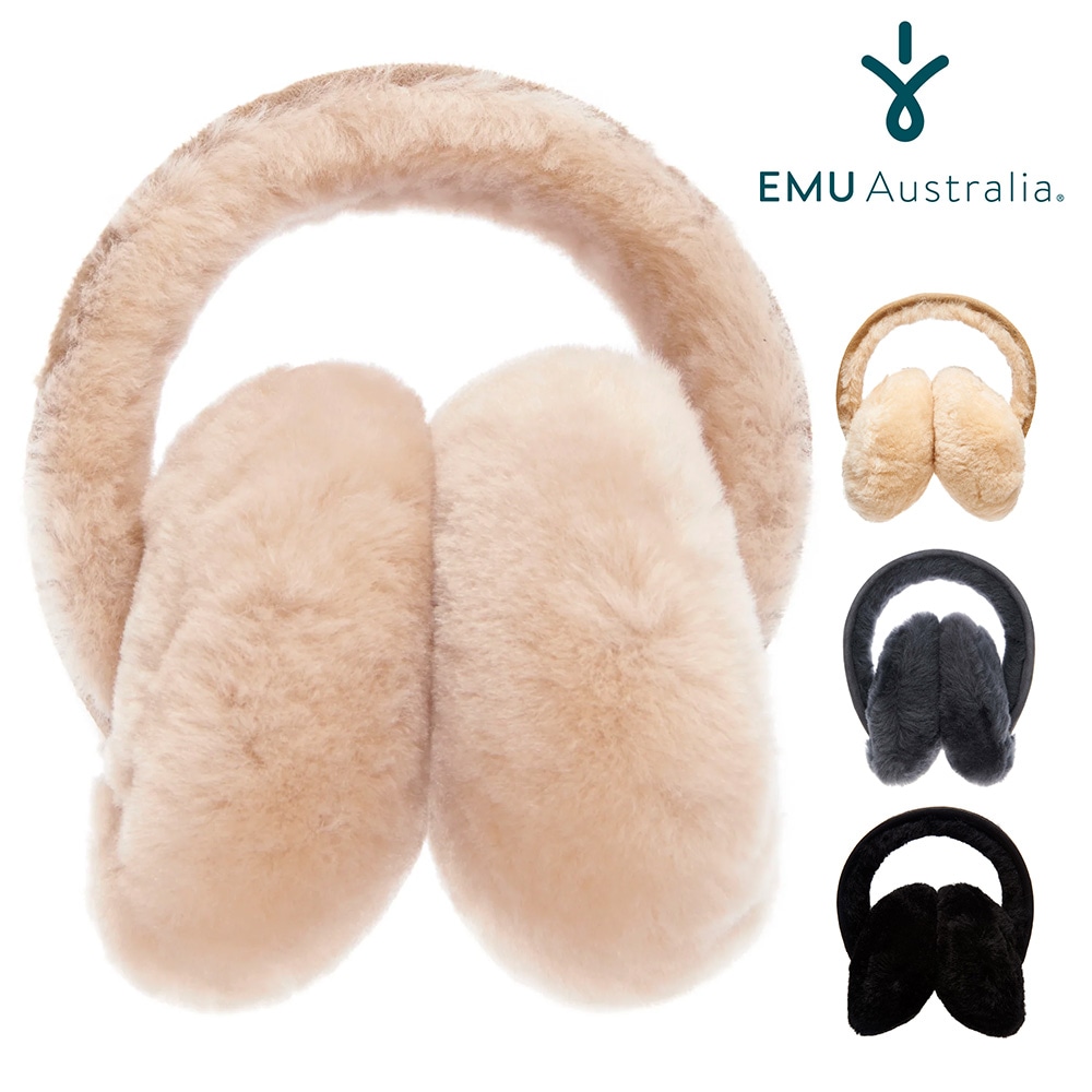EMU Australia イヤーカフ レディース アンガフック イヤーマフ W9403 エミュ オーストラリア 2024秋冬 Angahook Earmuff 耳あて シープスキン 天然素材