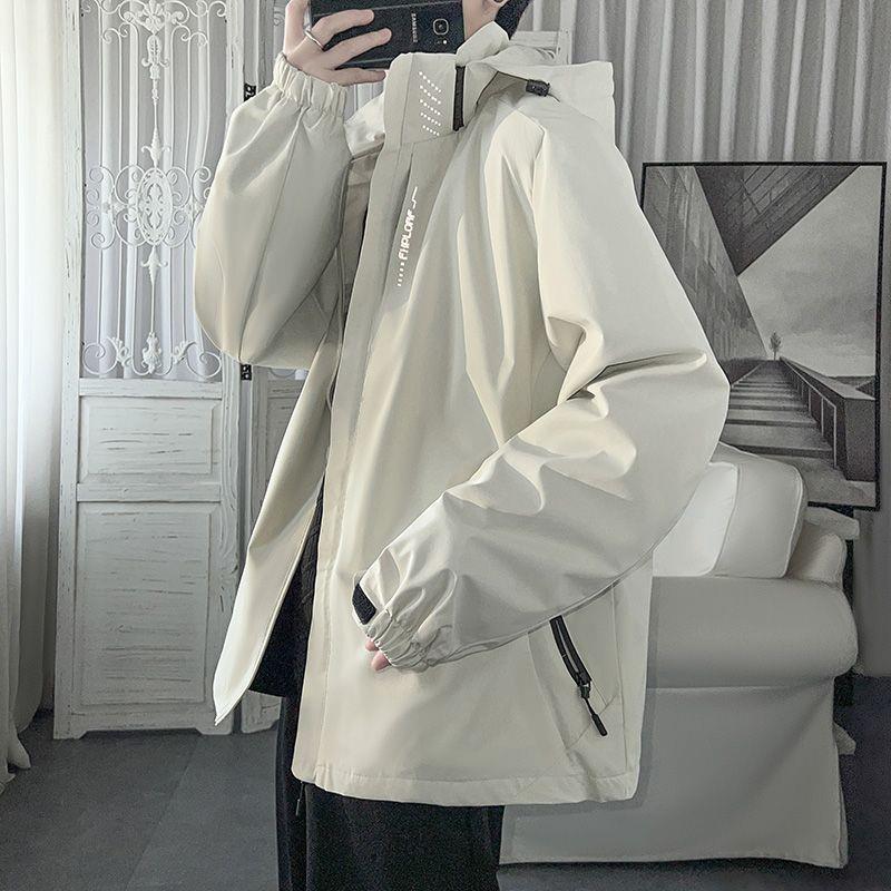 男性用の機能的なウィンドブレーカー秋冬用フリース裏地付きで厚手3 in 1 フード付きスポーツ ジャケットカップル ジャケット送料無料