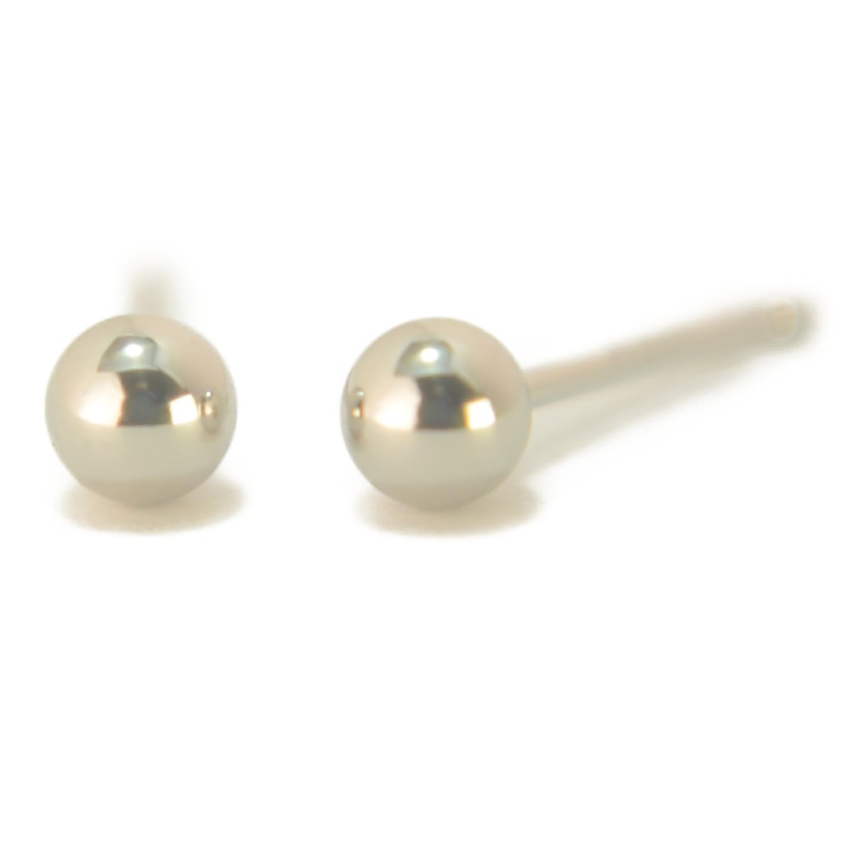 Pt900プラチナ丸玉ピアス 3mm ボールピアス プラチナ 1ペア両耳販売 日本製 ニッケルフリー yokomountain (ダブルロックキャッチ)