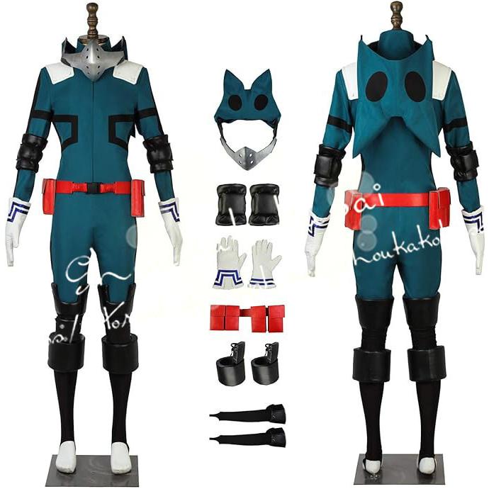 コスプレ衣装 僕のヒーローアカデミア ヒロアカ 緑谷出久 デク 仮装 戦闘服 学園祭 豪華版 男女兼用 コスチューム