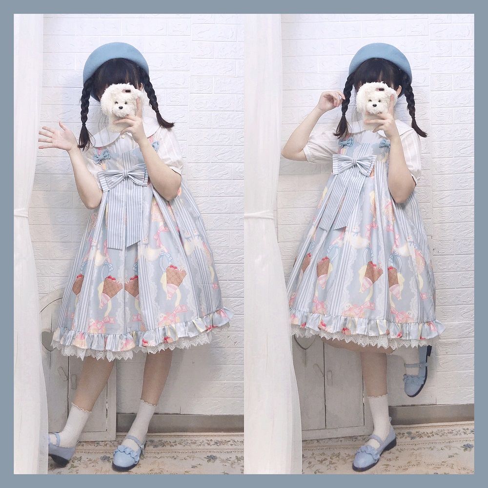 超人気ロリータ可愛いキャミソール半袖ワンピースCOSコスチューム ハロウィン メイド服 文化祭