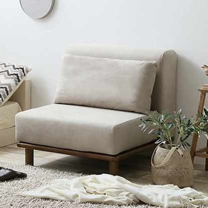 一人掛け ソファ 北欧 おしゃれ 高級 ハイバック コンパクト オットマン 木製 アイボリー 白 ワイド リゾート 家具