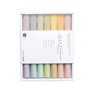 他サイト： 三輪そうめん小西 みわのにじ 素麺 カラフル 虹色 乾麺 詰め合わせ つめあわせ おいしい　お中元の商品画像