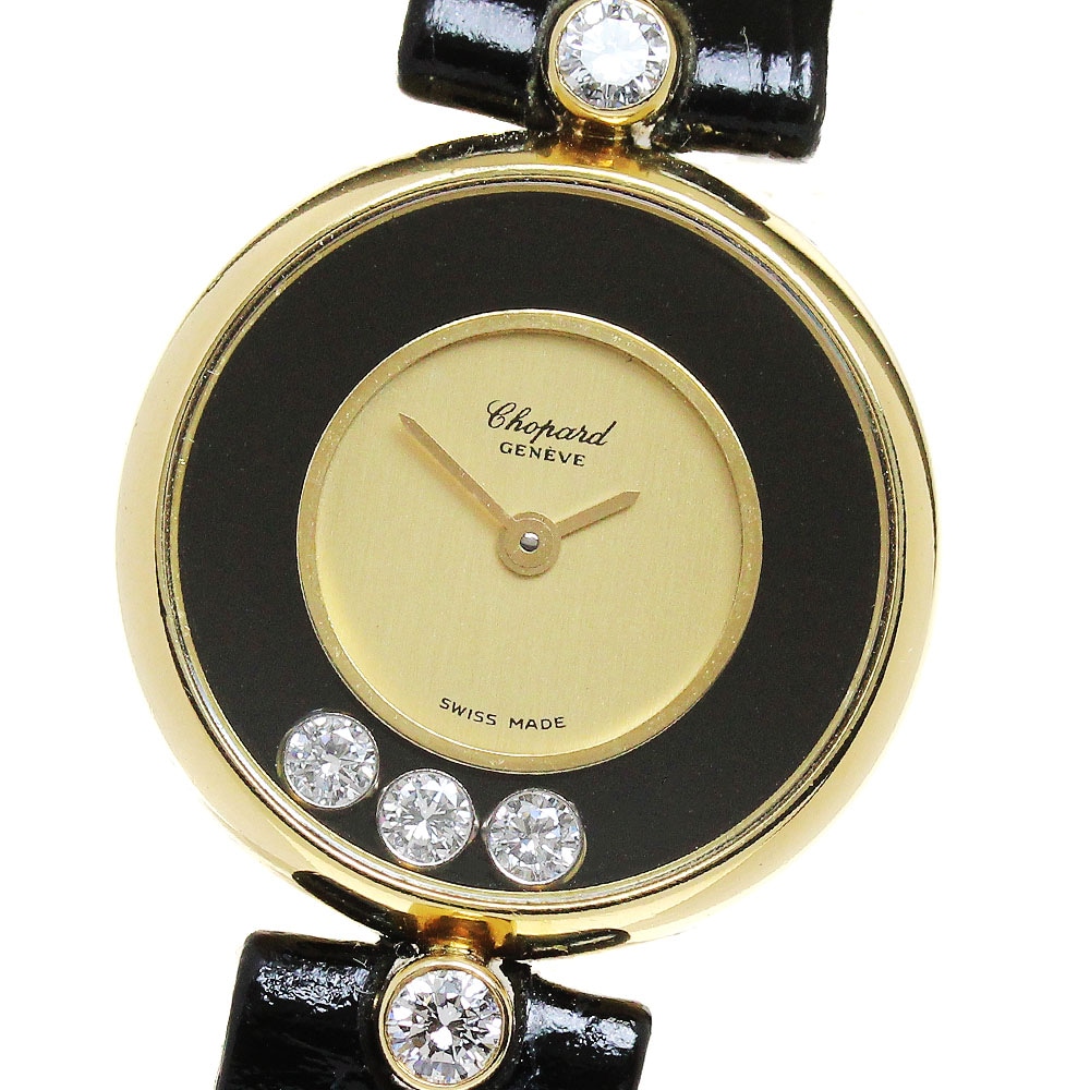 ショパール Chopard Ref.20/3905 ハッピーダイヤモンド K18YG 3Pダイヤモンド クォーツ レディース _862183【中古】