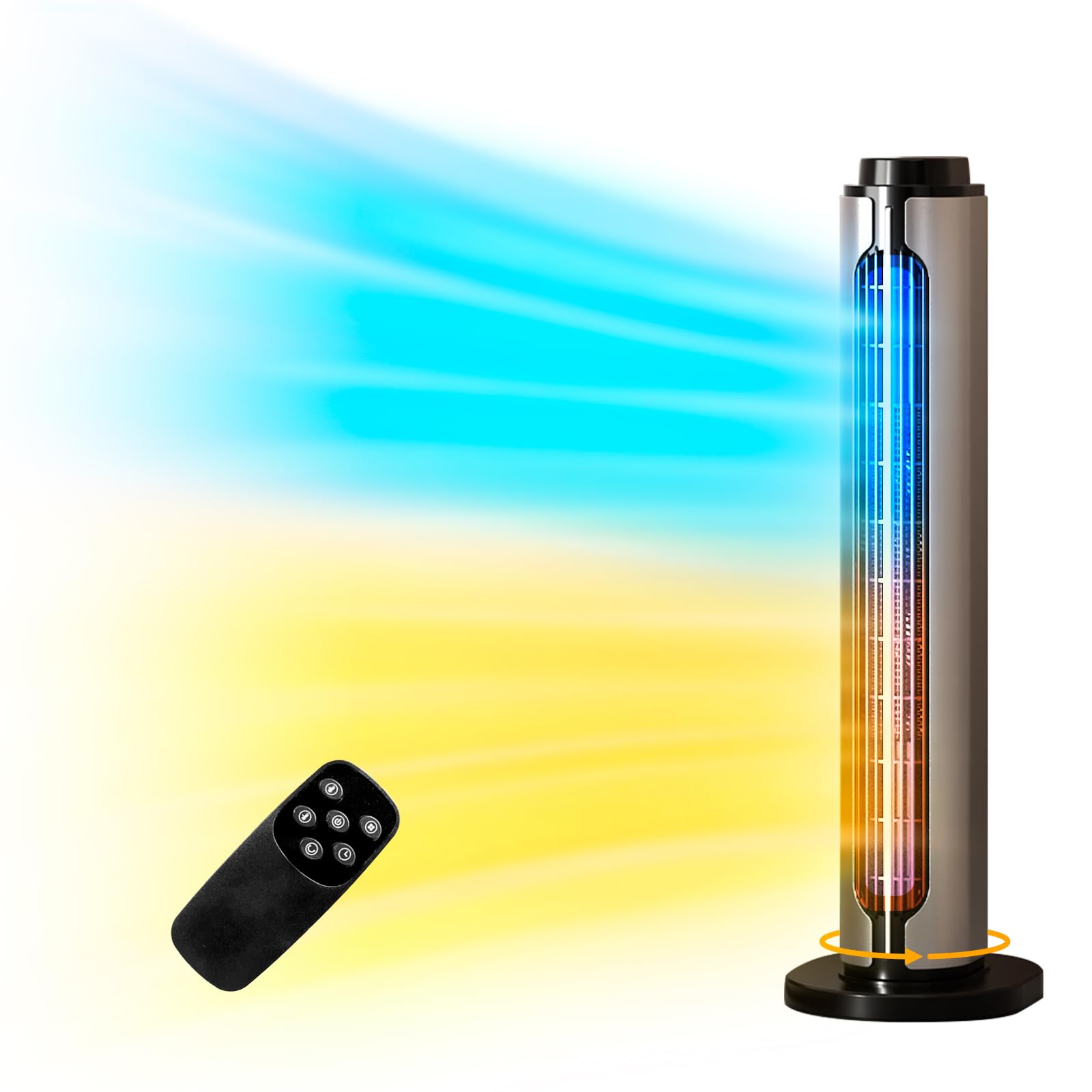 【2025革新登場 2秒瞬間加熱】セラミックヒーター 速暖ヒーター【2秒で暖まる ECO省エネ 冷暖兼用 左右100首振り】2~12Hタイマー機能 リモコン付 1200W 節電対策 8-15畳 転倒 13,656円