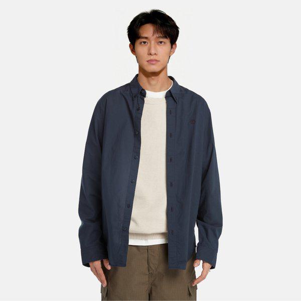 26SS ストレッチフィット ポプリンシャツ ネイビー A2ANC 433