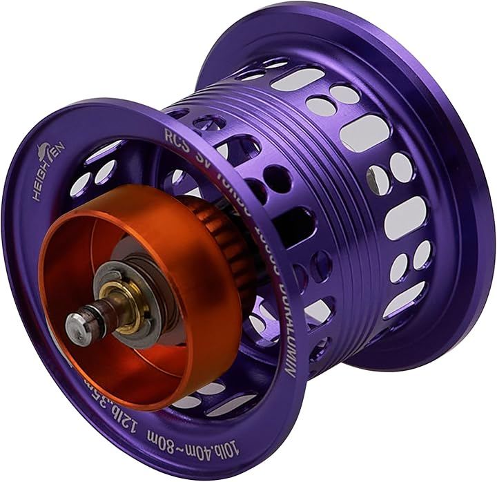 リール スプール 2段階可動 ダイワ DAIWA ベイトリール 替えスプール ベアリング付き (NMBステンレスベアリング内蔵 - パープル)