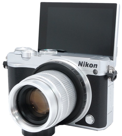 1 J5 MF 35mm F1.7 レンズセット シルバー ミラーレス 一眼レフ カメラ 中古