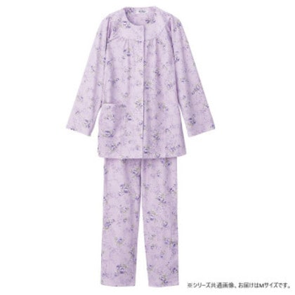 ケアファッション ワンタッチテープ+腰開きパジャマ(婦人) パープル M 3864411