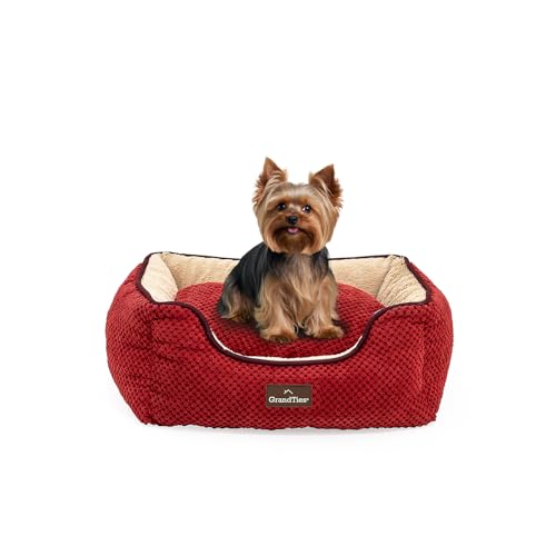 グランタイズ ペットベッド カドラー (レッド, XS)