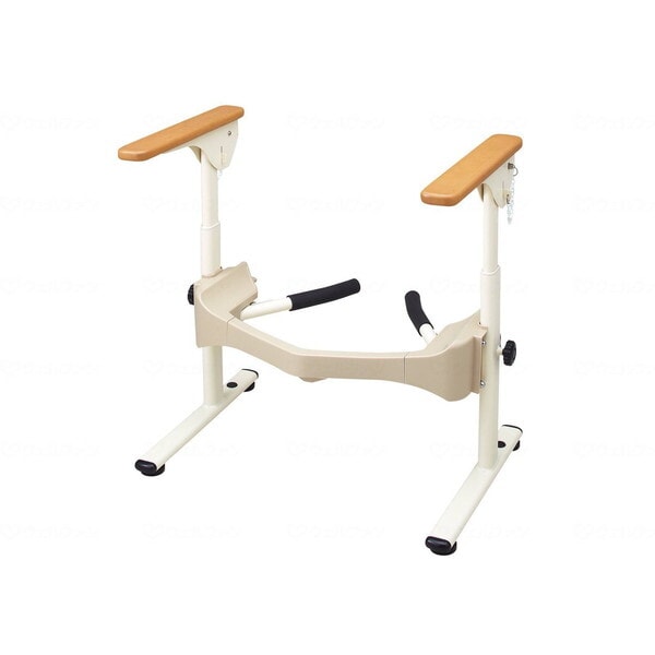 アロン化成 洋式トイレフレームSUS はねあげR-2 木製ひじ掛け 533067 メーカー直送