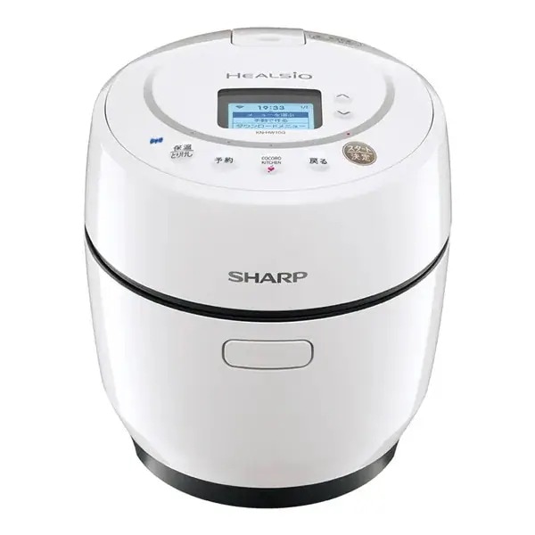 電気無水鍋 1.0L ヘルシオ ホットクック 水なし自動調理鍋 無線LAN対応 ホワイト系
