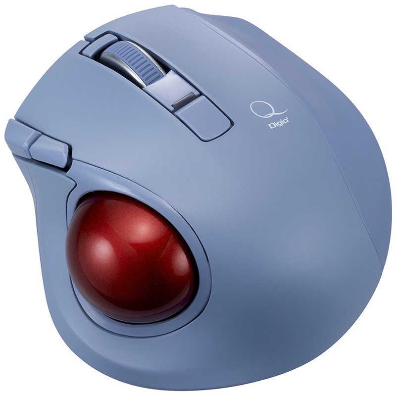 ナカバヤシ　マウス トラックボール Digio2 Qシリーズ [レーザー /無線(ワイヤレス) /5ボタン /Bluetooth] ブルー　MUS-TBLF225BL