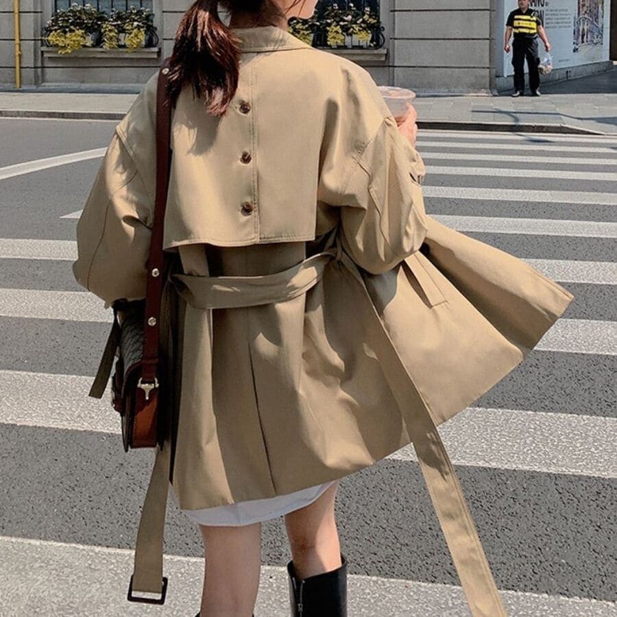 新品更新 お値下げしましたジャケット レディース アウター 春秋 スプリングコート トレンチコート 9520