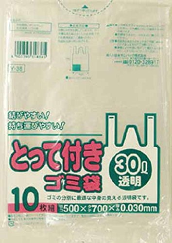 他サイト： サニパック Ｙ－３８とってつき３０Ｌ１０枚 透明 Y38CLの商品画像
