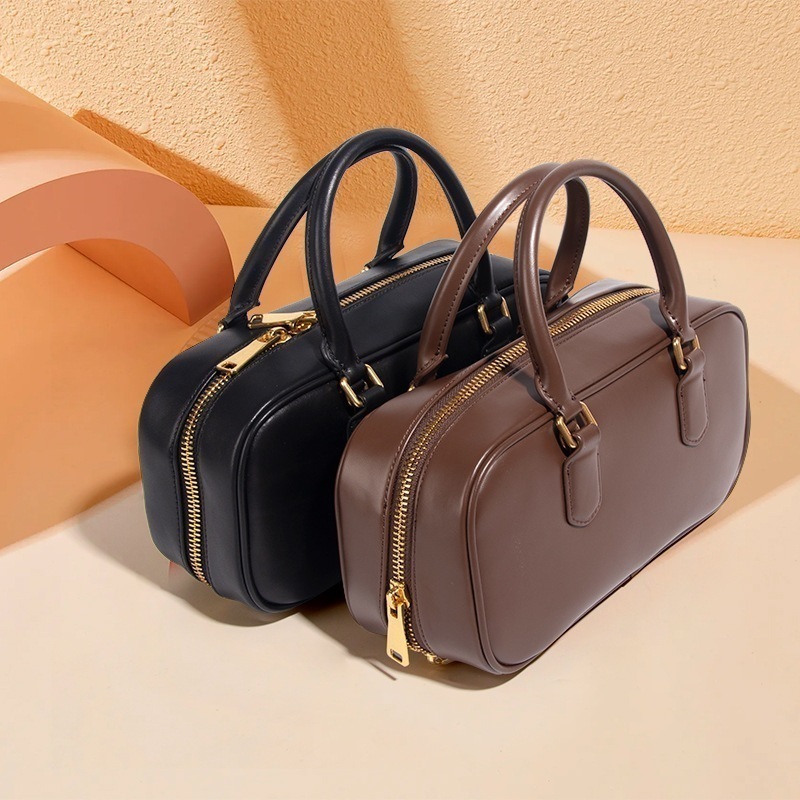 横長ボストンバッグ ボストンバッグ 2025 春新作 スモールハンドバッグ スクエアショルダーバッグ クロスボディバッグ