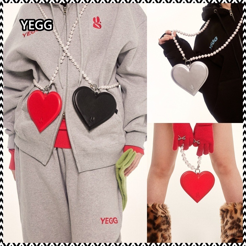 【YEGG】24fw Heart wallet bag ショルダーバッグ heart wallet bag - Red – YEGG【日本公式ストア】