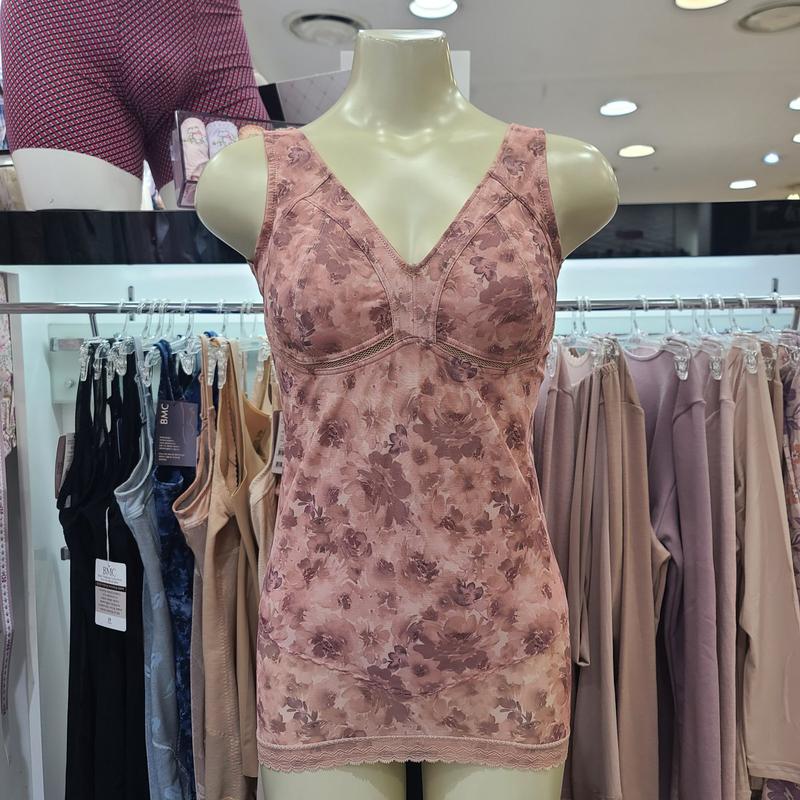 26SS ランニング型肩紐一枚仕立てプリントシェイパー[VBTM731AB]-SK_BP