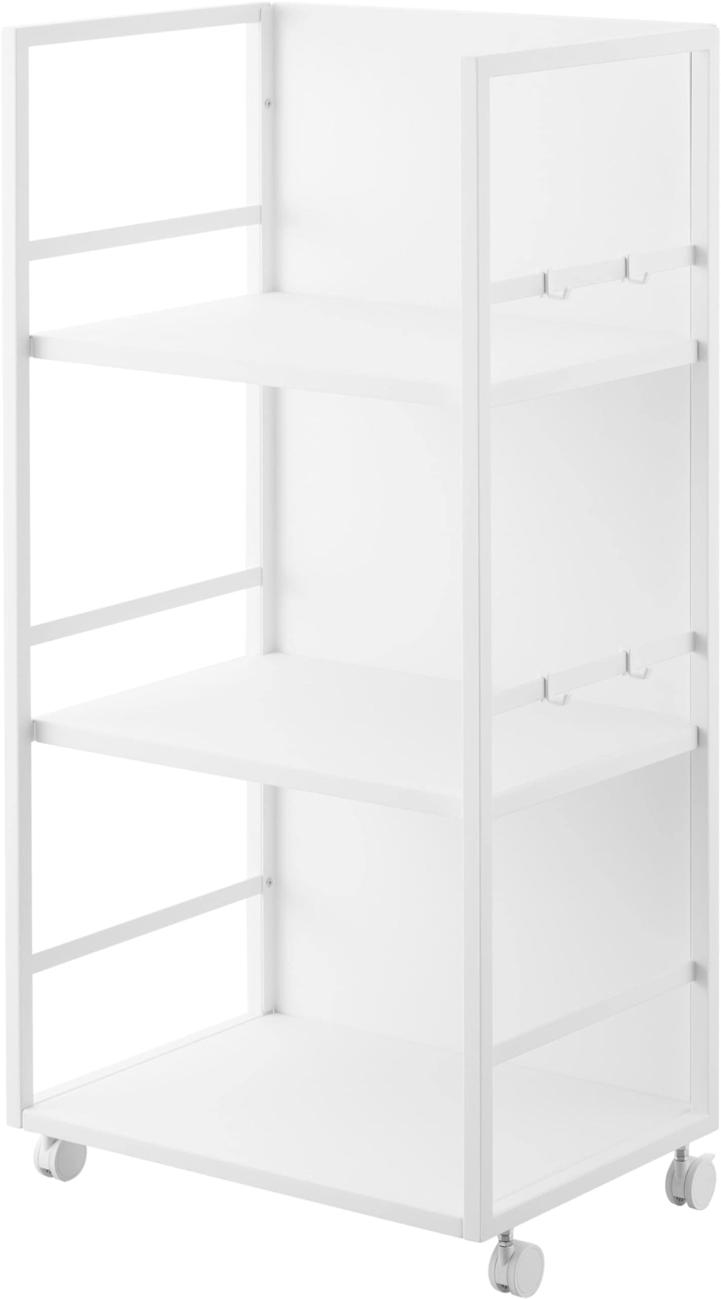 目隠し ワゴン L ホワイト W42×D32.1×H84.5cm(キャスター含む) タワー tower 隠す収納 収納ワゴン キャスター付き 1419