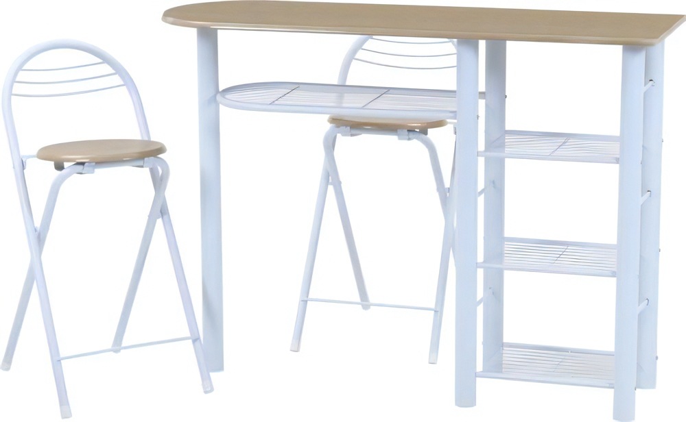 コンパクトなハイテーブルとチェアのセット カウンターテーブルチェアセット３点ＷＨ　９５２４６ 16,301円