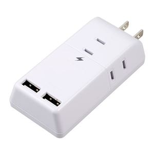 (16個セット) YAZAWA 雷ガード付トリプルタップ 3AC+2USB2.4A ホワイト H6TK5002UWHX16