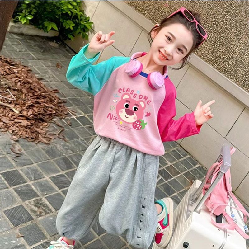 【早い者勝ち！】超可愛い 綿 ロッツォ 子供服 長袖 春 秋 Tシャツ トップス キッズ キャラクター 通学着 通園着 女の子 90-150cm