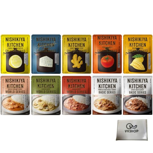 にしきや 人気 レトルト カレー 10個 詰め合わせ * オリジナルポケットティッシュ付 食べ比べセ