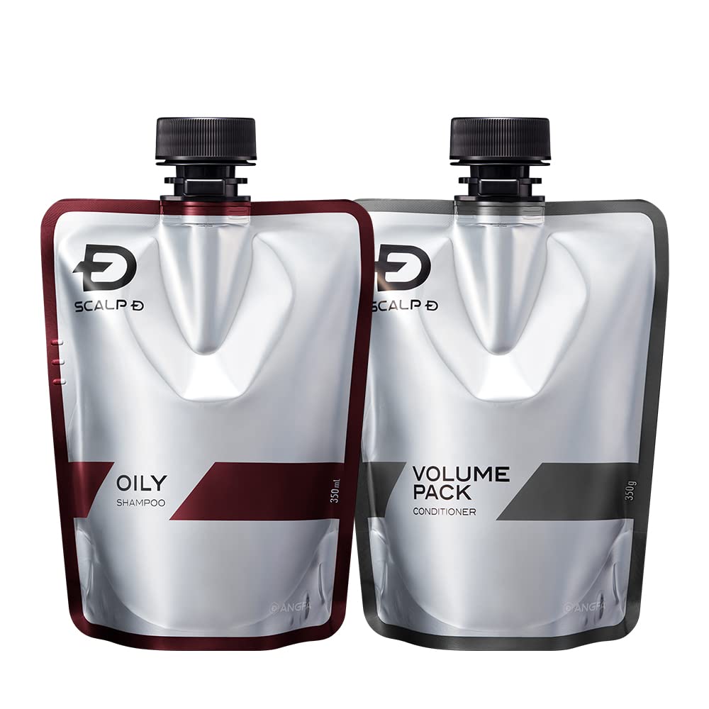 スカルプD シャンプー メンズ つけかえ用 オイリー2点セット (シャンプー ＆ コンディショナー) 脂性肌用 アミノ酸 日本製 医薬部外品 アンファー モイスチャライジング