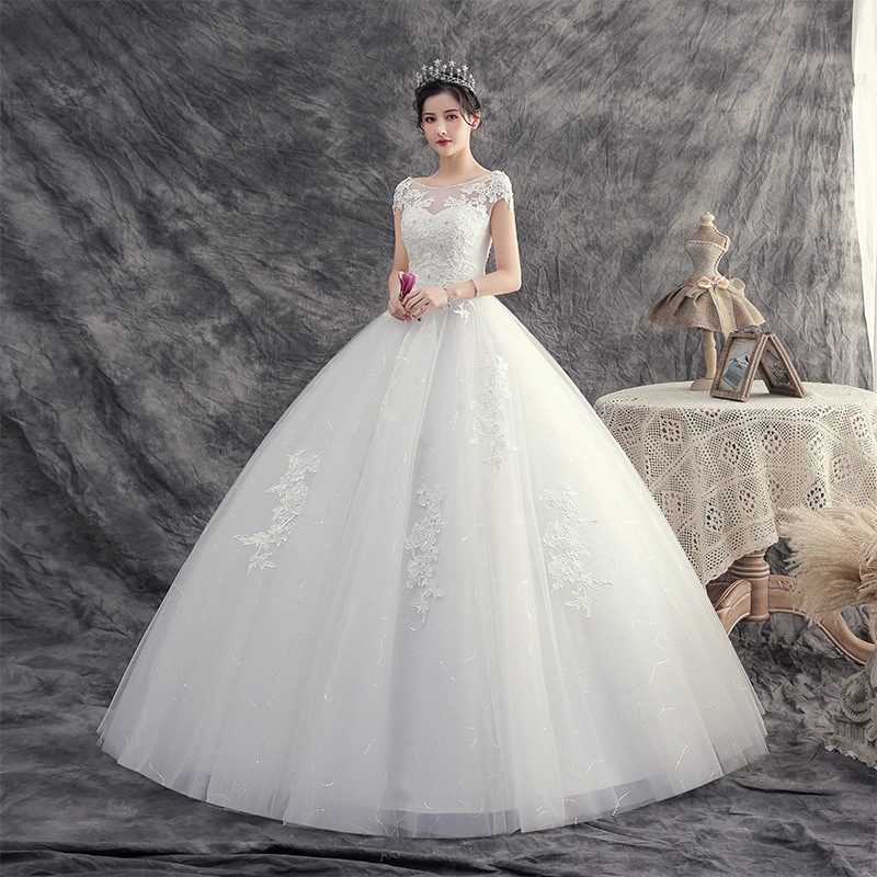 ウェディングドレス 結婚式 二次会 ホワイト 花嫁 ウェディング プリンセスドレス 白ドレス ロングドレス 披露宴 編み上げ-77904-337