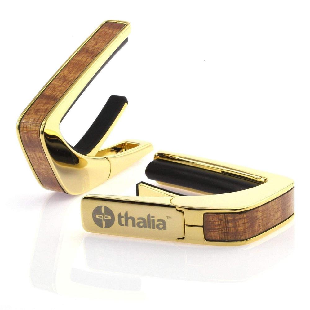 Thalia Capos ギターカポ 24Kゴールド TH-CG200-SP Sapele Inlay アメリカ製 生産終了モデル 数量限定【並行輸入】