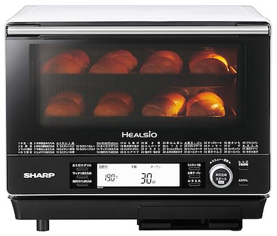 他サイト： シャープ ウォーターオーブン ヘルシオ AX-XJ1-W ホワイト 30L 2段調理 コンベクション トースト機能の商品画像