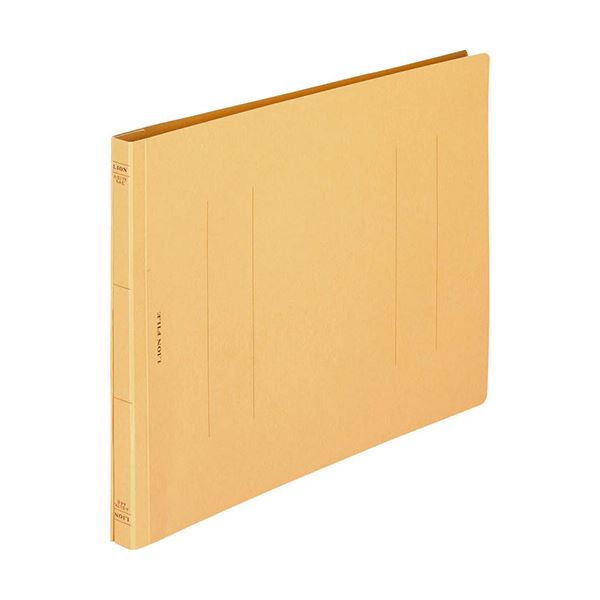 (まとめ) ライオン事務器 フラットファイル(環境) 樹脂押え具 A4ヨコ 150枚収容 背幅18mm 黄 A-517KA4E 1セット(10冊) (×10セット)