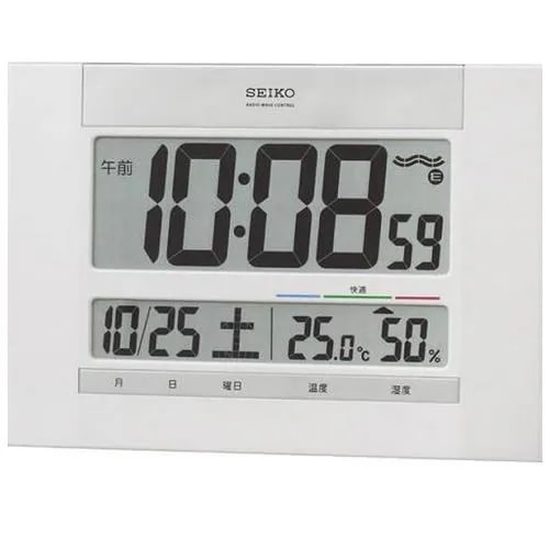 セイコー SQ429W 掛け時計 電波クロック 掛置兼用モデル