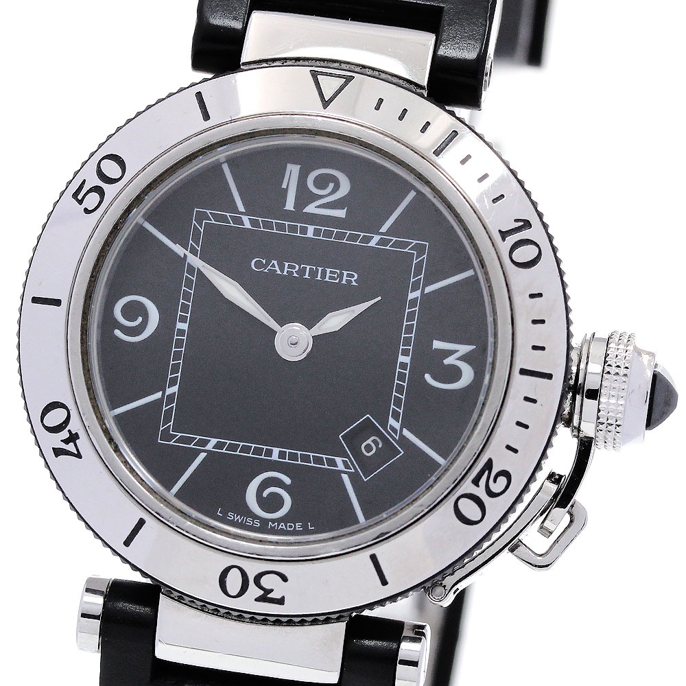 ベルト訳あり カルティエ CARTIER W3140003 パシャシータイマー デイト クォーツ ボーイズ _846539【中古】 243,000円
