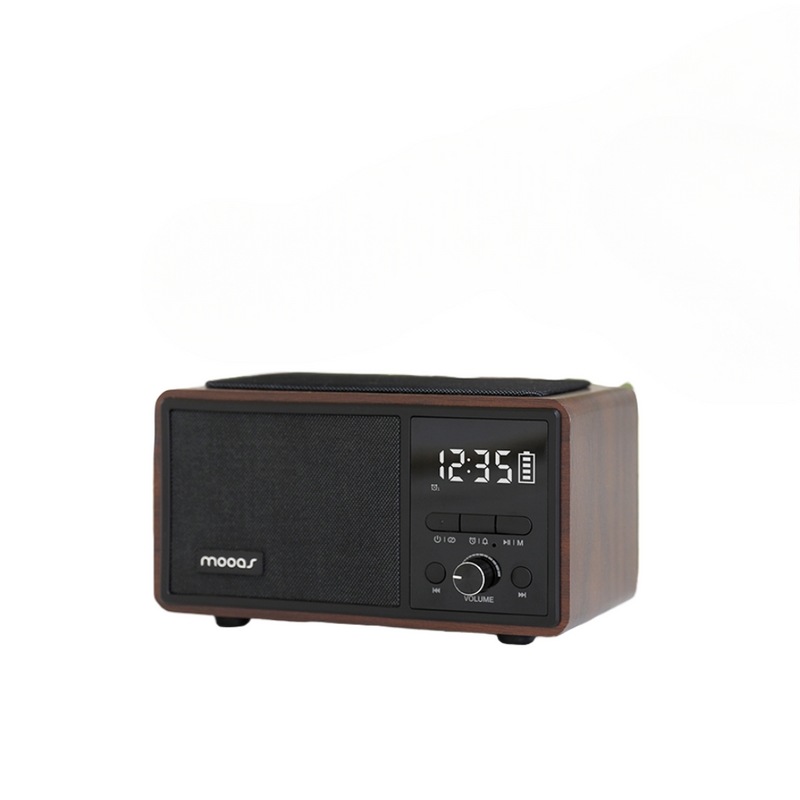 モアスレトロラジオスピーカーワイヤレス充電卓上時計