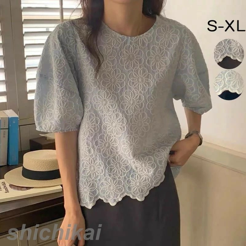 パフスリーブＴシャツブラウス レディース 春夏 春服トップス 半袖 おしゃれ Tシャツ かわいい ＵＶ対策 ＵＶカット 体型カバー ひんやり 接触冷感 涼感20代30代 40代 50代 ホワイトデー