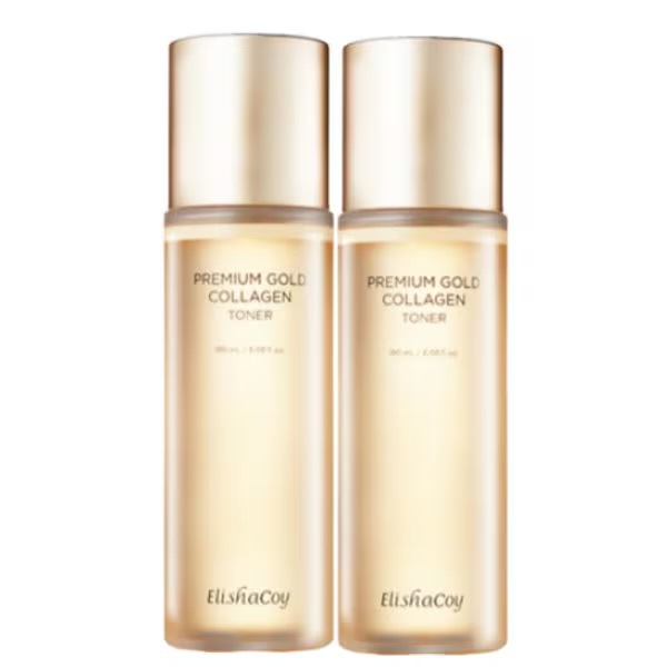 プレミアム ゴールド コラーゲン トナー 180ml 2本 しっとり肌キメ整え 保湿弾力ケア ゴールド成分配合 コラーゲン ヒアルロン酸 配合 うるおい肌サポート テクスチャーと艶感で輝