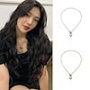 【Red Velvet ジョイ着用】Love Lock Heart Necklace 韓国正規品 Aihua Sexy Red Velvet Choker Necklaces for Women Heart